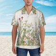 thumbnail image 4 of Daiia Herbs and Wildflowers Hawaiian Shirt for Men Gentle Cotton Regular Short Sleeve Casual-3X-Large, 4 of 9