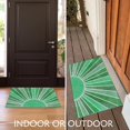 thumbnail image 3 of Boho Door Mats Outdoor - Green Sun Front Door Mat, Boho Welcome Mat, Boho Door Mat Doormat Outdoor Indoor Entrance, Indoor Door Mats for Entryway, 17x30, 3 of 5