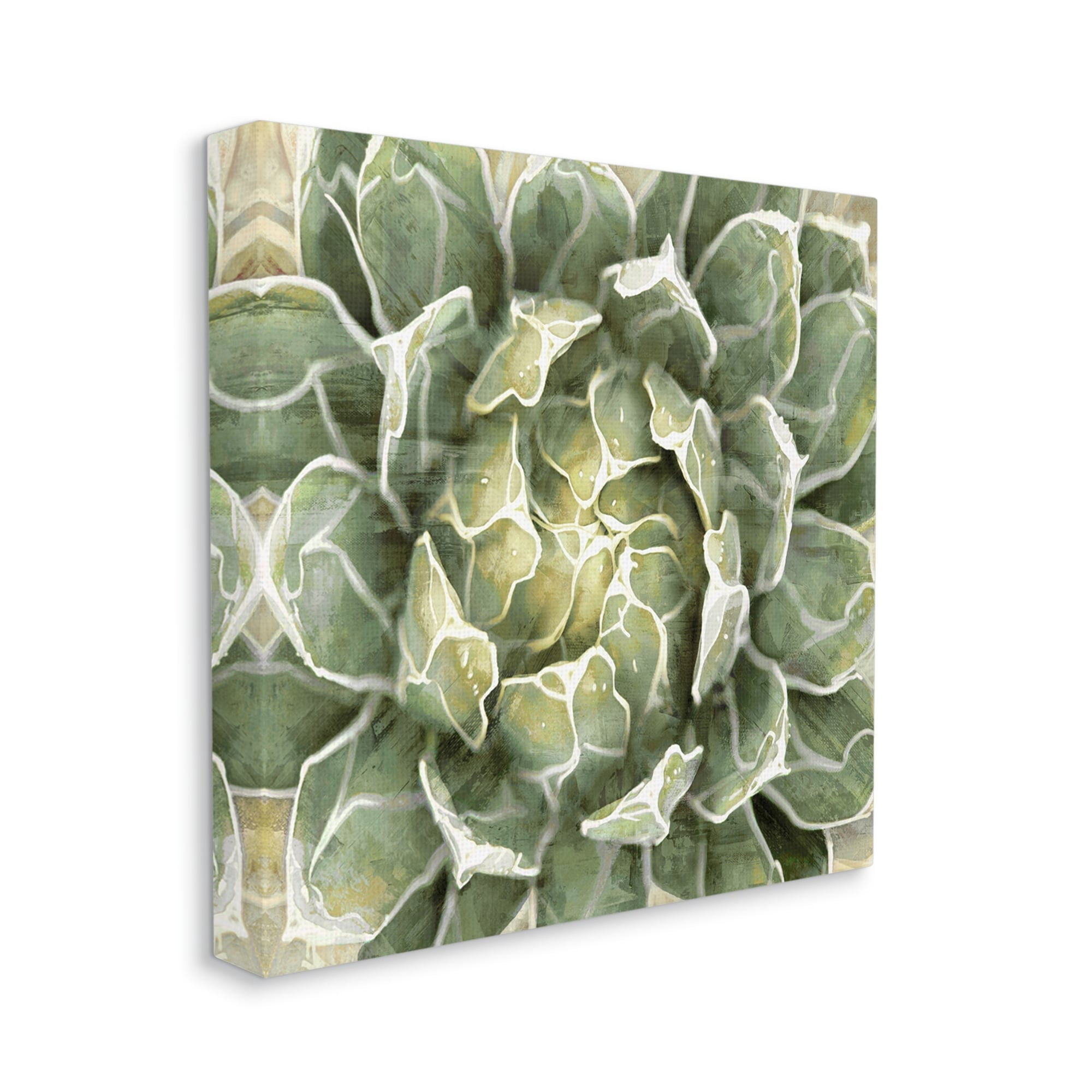 Stupell Industries Green Botanical Plant Leaves Botanical & Floral Painting Gallery Wrapped Canvas Print Wall Art