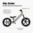 thumbnail image 5 of Strider 12 Sport, No Pedal Balance Bike for Kids Ages 1–4 Years, Matte Gray, 5 of 10