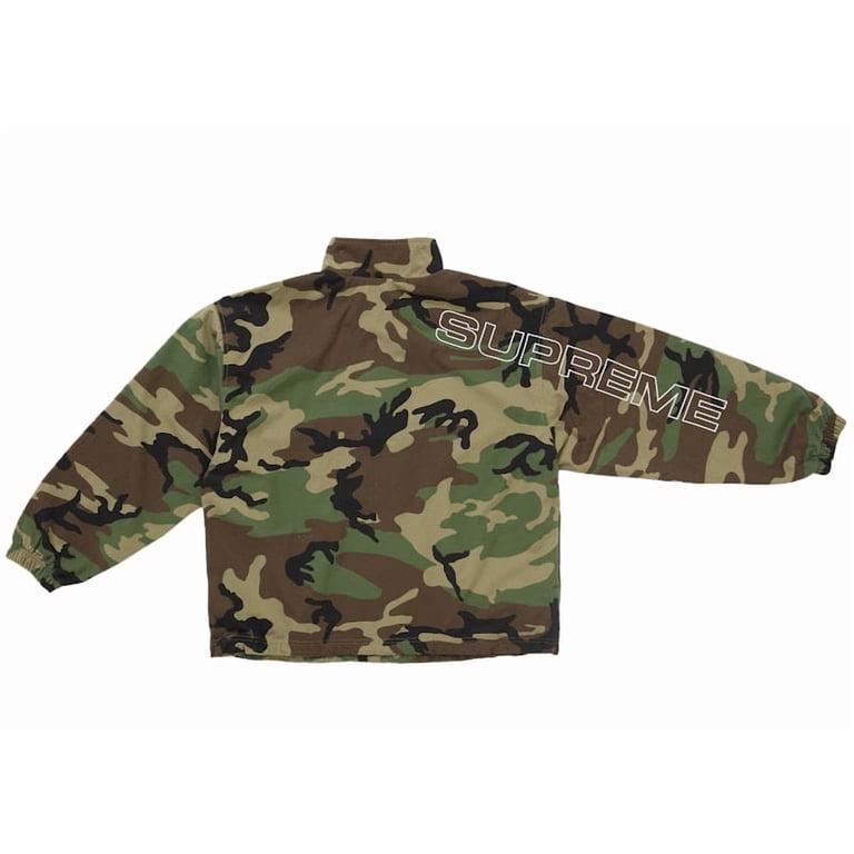 Supreme Men's Spellout Embroidered Ripstop Track Jacket Woodland