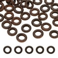 thumbnail image 1 of Unique Bargains 15mm Natural Wooden Rings, 50 Pack Wood Ring Round Linking Rings Wood Loop Circle for Craft, Dark Brown, 1 of 8