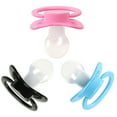 thumbnail image 4 of CutiePlusU Adult Sized Pacifier Dummy for Adult Babies Large Shield 3 Pack - Pink, Blue, Black, 4 of 6