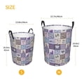 thumbnail image 3 of Rateoe Lavender Flowers Pattern Round Laundry Hamper Basket, Tall Hamper Basket for Blanket Storage, Nursery Clothes Hamper for Laundry in Bedroom and College Dorm-Medium, 3 of 6