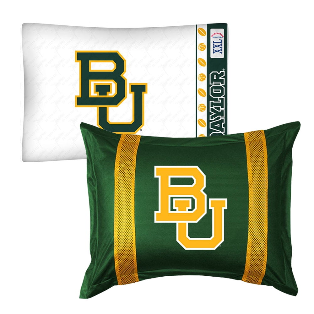 2pc NCAA Baylor University Bears Pillowcase and Pillow Sham Set College