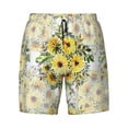 thumbnail image 4 of Lsque Mens Swim Trunks Daisies And Wildflowers Pattern - Bathing Suit Compression Liner - Beach Swim Shorts Swimwear - (S-3XL) - Stretch Quick Dry -Medium, 4 of 9