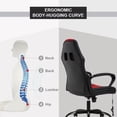 thumbnail image 2 of NiamVelo PC Gaming Chair Massage Office Chair Adjustable Computer Chair with Lumber Support for Adults and Kids 250lbs Capacity, Red, 2 of 7