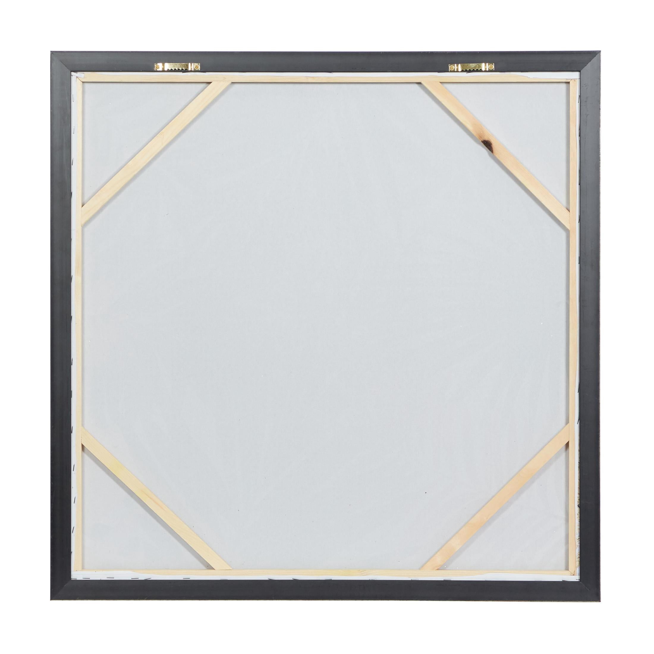 32" x 32" Tropical Leaf Framed Wall Art with Gold Frame, by DecMode