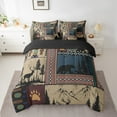 thumbnail image 2 of Erosebridal Cute Bear Deer Bedding Sets King Size,Jungle Animal Comforter Sets with Sheets,Boho Patchwork Plaid Bed in a Bag King Size For Boys,Microfiber Bedroom Decorative Reversible,7-Piece, 2 of 7