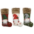 thumbnail image 4 of BOPORO Christmas Stocking 3 Pack, 18 Inch 3D Gnomes Santa Christmas Stockings Stuffers, Fireplace Hanging Plush Stockings for Family Christmas Decoration Xmas Character Holiday Season Party Decor, 4 of 6