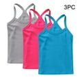 thumbnail image 4 of GERsome 3 Pack Girls Tank Tops Soft Cotton Undershirts Toddler Kids Girls Sleeveless Camisole Tops Summer Round Neck T Shirts, Sizes 12-13 Years, 4 of 9