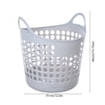 thumbnail image 3 of Twfbrm Plastic Laundry Basket, 12x16 Inch Portable Breathable Laundry Hamper with Handles, Ventilation Durable Storage Container Organizer for Bedroom, Apartment, Dorm, Home, Laundry Room, 3 of 6
