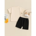 thumbnail image 6 of vera natura 2Pcs Baby Boy Birthday Outfits Short Sleeve Tractor Print Tops + Rolled Shorts Set Toddler Clothing, 6 of 9