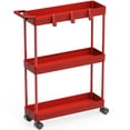thumbnail image 1 of Carrito de almacenamiento SIMPLE HOUSEWARE de 3 niveles, delgado y estrecho, rojo, 1 of 9