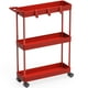 thumbnail image 1 of Carrito de almacenamiento SIMPLE HOUSEWARE de 3 niveles, delgado y estrecho, rojo, 1 of 9