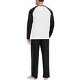 thumbnail image 6 of Dwelliawo Mens Halloween Pajamas Graphic Crew Neck Loungewear Set Long Sleeve Top Pjs Pant 2 Piece Home Black L, 6 of 6