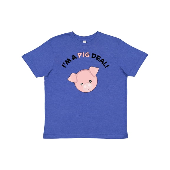 Inktastic I'm a Pig Deal Cute Pig Pun Youth T-Shirt