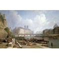 thumbnail image 2 of Stanley, Colet Robert 32x22 Black Ornate Wood Framed with Double Matting Museum Art Print Titled - A View of Ile De La Cite, Paris, 2 of 4