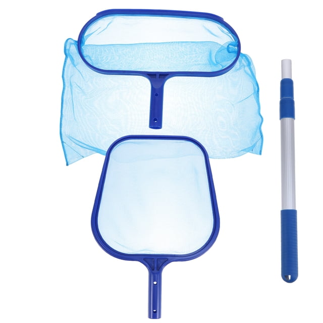 FRCOLOR Pool Net Rake 1 Set Pool Skimmer Net Mesh Swimming Pool Salvage Net Retractable Leaf Rake,16.93"X10.24"X11.81"