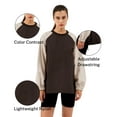 thumbnail image 4 of Amazhiyu Womens Color Block Oversized Sweatshirts Crew Neck Long Sleeves Pullover Sweatshirt Casual Lightweight Tops, 4 of 5