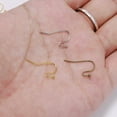 thumbnail image 2 of DESIGNICE 200Pcs Earring Hooks Diy - Friendly Ear Wires Fish Hook Sturdy Material for Custom Jewelry Earrings Supplies Gold, 2 of 2
