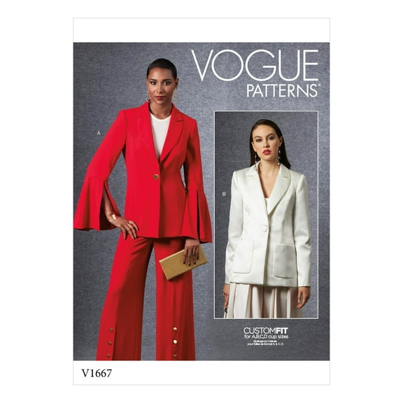 Vogue Patterns Pattern: Custom Fit, Misses Jacket Sizes 6-8-10-12-14