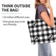 thumbnail image 2 of Fotbe Anchor Black Tartan Plaid Bolsa Tote Estética de Lona con Estampado para Mujer - Bolsa Reutilizable de Hombro Casual para Vacaciones, Compras, Trabajo y Gimnasio, 2 of 8