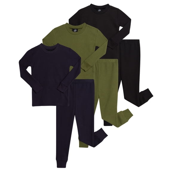 Beverly Hills Polo Club Toddler Baby Boys Thermal Underwear Waffle Knit Top and Long John Set 6 Piece