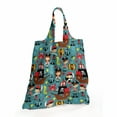 thumbnail image 2 of Pirates Fabric Shopping Tote, Pattern of Pirate Ships in the Sea Adventure Nautical Theme Cartoon Characters, Portable and Foldable Bag to Keep in Pocket Bag Purse & Car, Multicolor, by Ambesonne, 2 of 4