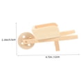 thumbnail image 4 of CTIRCHIU 2Pcs Mini Cart Wheelbarrows Models Khaki Wooden For Home Decoration Photography Props Hobbyists, 4 of 5