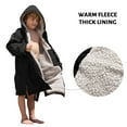 thumbnail image 4 of Fleece Lining Swim Parka for Adult Kids, Waterproof Windproof Versatile Swim Jacket Coat for Men Women, Changing Poncho Robes for Adult, Kids and Youth for Swimming, Surfing, 4 of 9