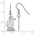 thumbnail image 2 of 925 Sterling Silver Rh-plated LogoArt Alpha Sigma Alpha Small Dangle Earrings; for Adults and Teens; for Women and Men, 2 of 2