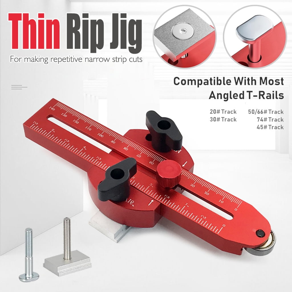 Extended Thin Rips Jig Table Sawing Guide for Precise Narrow Strips Cut for Various Woodworking Sawing