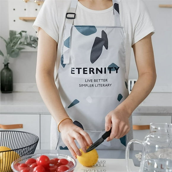 Quickwittc Hand Wiping Apron Sleeveless ing Neck Oil Proof Waterproof Bibs with Big Pocket
