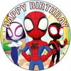 7.5 Inch Spidey his Amazing Friends – Round Edible Birthday Cake Decorations, Birthday Cake