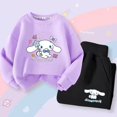 thumbnail image 1 of Cinnamoroll-Ropa deportiva Kawaii Anime Sanrio para niños, Conjunto de sudadera informal, pantalones de 2 piezas, ropa de dibujos animados para niñas lindas, otoño, 1 of 4
