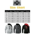 thumbnail image 2 of Hood Crew Fashion Men's Hoodies Zip-up Sweatshirts Fleece Long Sleeve Pullover Slim Fit Sport wear with Pocket Lightgray M, 2 of 8