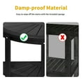thumbnail image 6 of Dextrus Poly Lumber Shower Bench, 18" Corner Shower Stool Corner Bench with Storage Shelf for Bathroom, Spa -Black, 6 of 7