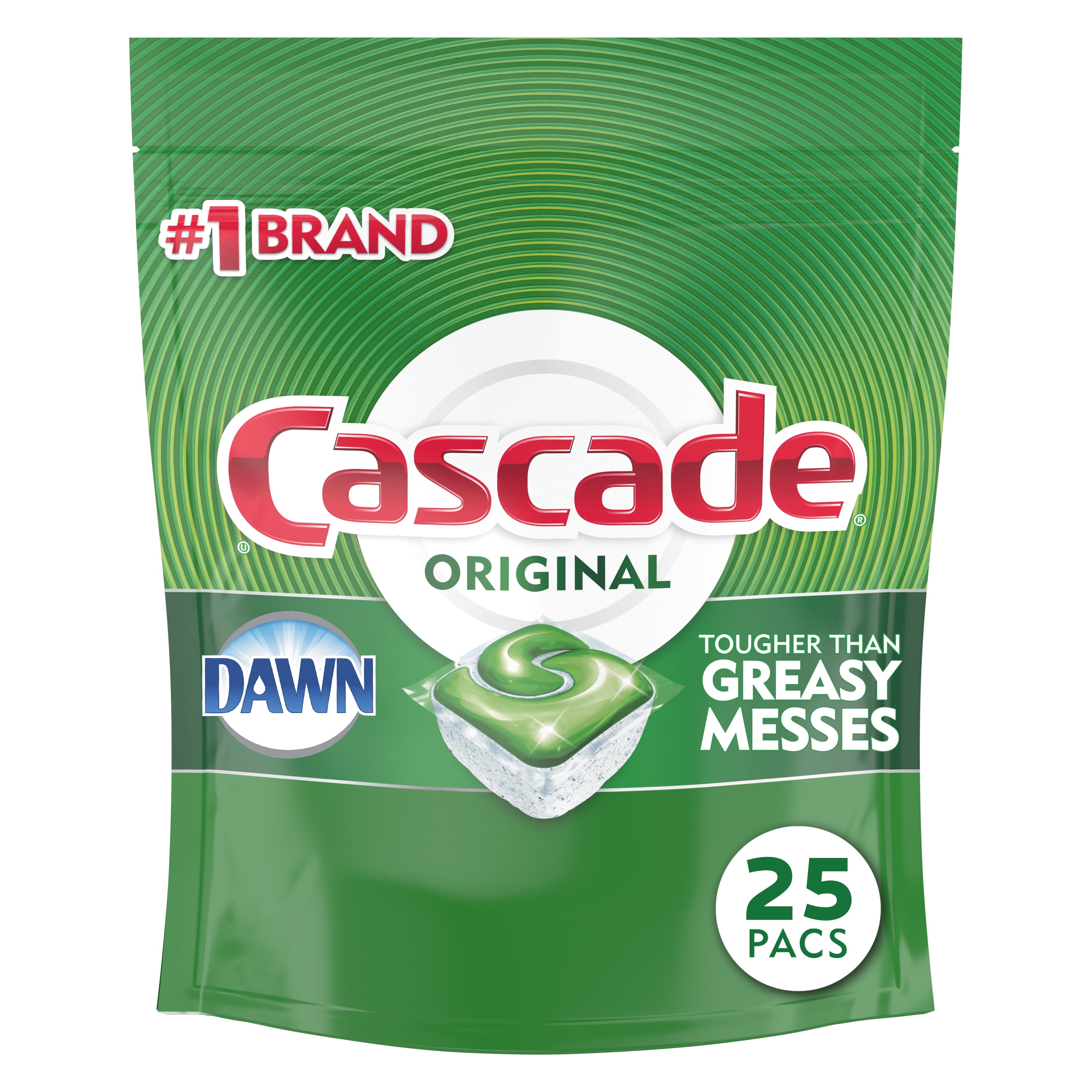 Cascade Dishwasher Detergent ActionPacs, Fresh Scent, (4 Pack of 25
