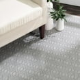 thumbnail image 3 of Optic Diamond Grey/Ivory Handwoven Cotton Rug, 2'6" x 8' Runner, 3 of 6
