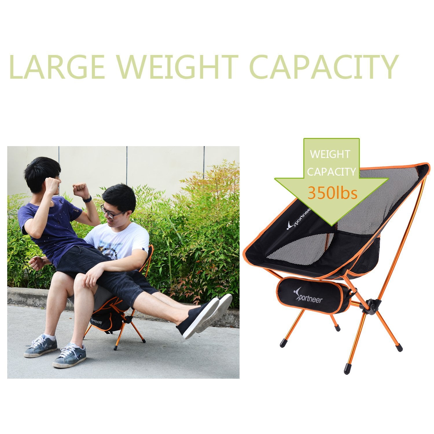 sportneer portable lightweight folding camping chair