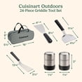 thumbnail image 2 of Juego de utensilios para plancha Cuisinart de acero inoxidable de 24 piezas con bolsa, 2 of 9