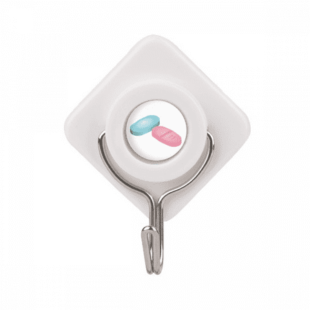 

Health Care Products Pill Pattern Adhesive Wall Hooks Hanging Self Sticky