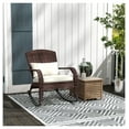 thumbnail image 2 of Outdoor Wicker Adirondack Rocking Chair, Patio Rattan Rocker Chair with High Back, Seat Cushion, and Pillow for Garden, Porch, Balcony,White as Pic, 2 of 9