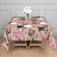 thumbnail image 3 of Yorkie Dog and Flower Florals Square Tablecloth,Waterproof Square Table Cover,Wipeable Spillproof Washable Table Cover for Home Kitchen Party Decor 42"X42"(107x107cm), 3 of 6