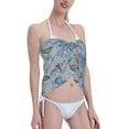 thumbnail image 4 of Kll Underwater Animals And Flowers Print Women'S Sarong Coverups Short Bathing Suit Wrap Skirt Beach Wrap Swimsuit Cover Ups, 4 of 7