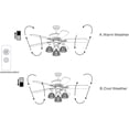 thumbnail image 7 of Warehouse of Tiffany Mavyn 5-Blade 52-inch Chrome Ceiling Fan with 3-Light Crystal Chandelier with Remote, 7 of 7