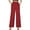Red, variant on WIZUTIZ Dress Pants Women Ultra Thin Relaxed Baggy Wide Leg Summer Pants Spandex Elastic High Rise Full Length Sweatpants Solid with Pockets Slacks Pants for Ladies Hiking Travel Black