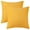 Yellow, variant on REGALWOVEN Pack of 2 Corduroy Throw Pillow Covers, Soft Decorative Square Cushion Covers for Sofa Yellow 16" x 16"