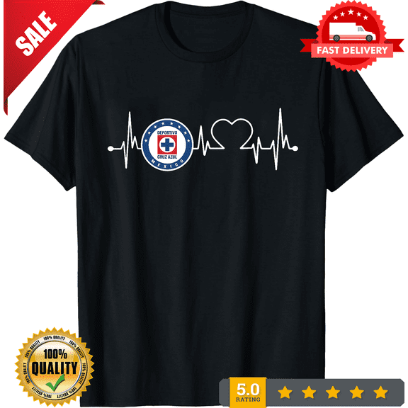 Cruz Azul Heartbeat Love Funny Fan Gift T-Shirt Made in the USA Size S to 5XL, NEW TRENDING ITEM-TH83053